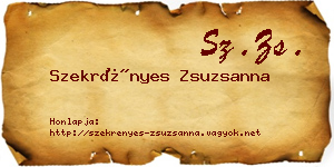 Szekrényes Zsuzsanna névjegykártya
