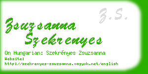 zsuzsanna szekrenyes business card